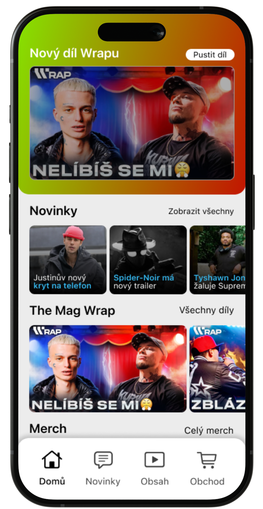 The Mag home and video content concept